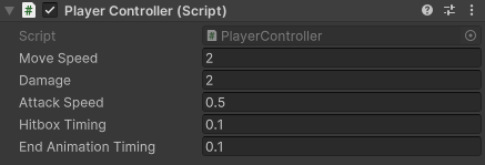 Default variable values for Player